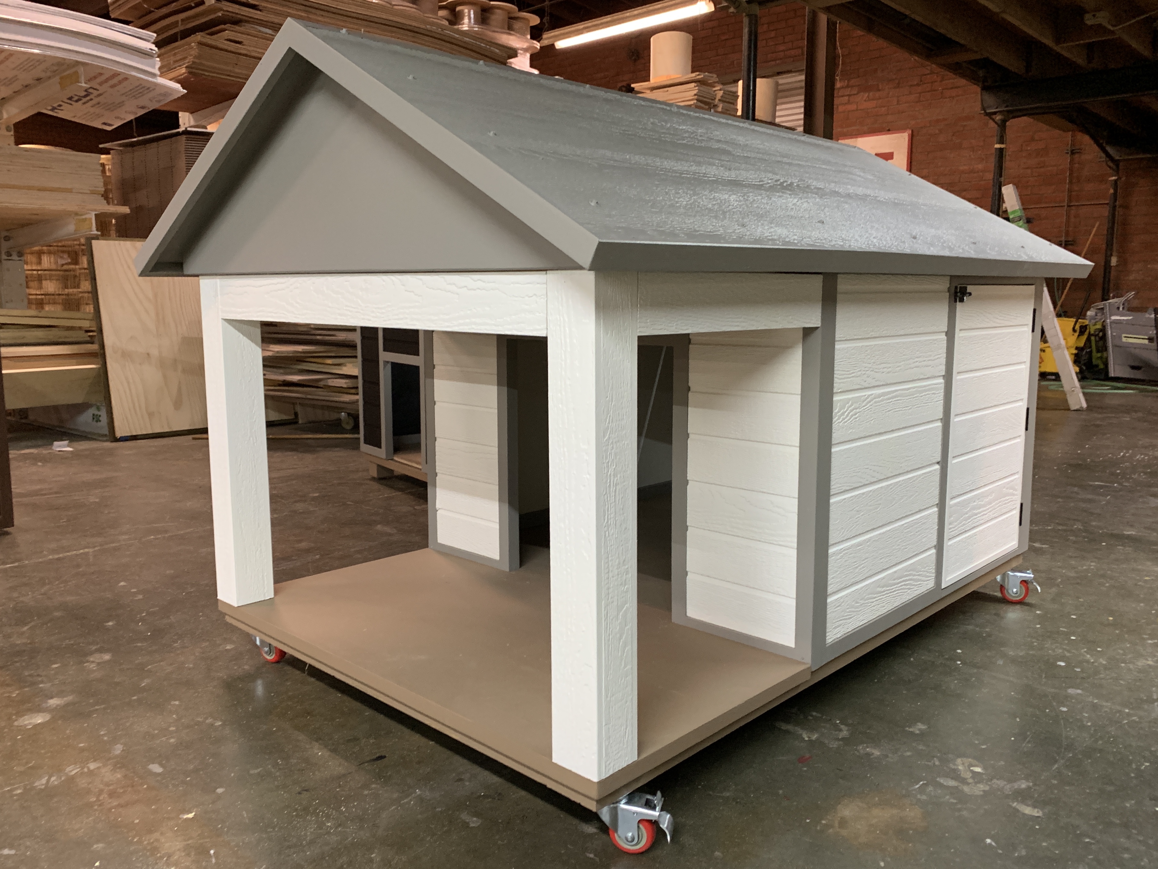 extra large dog house with porch